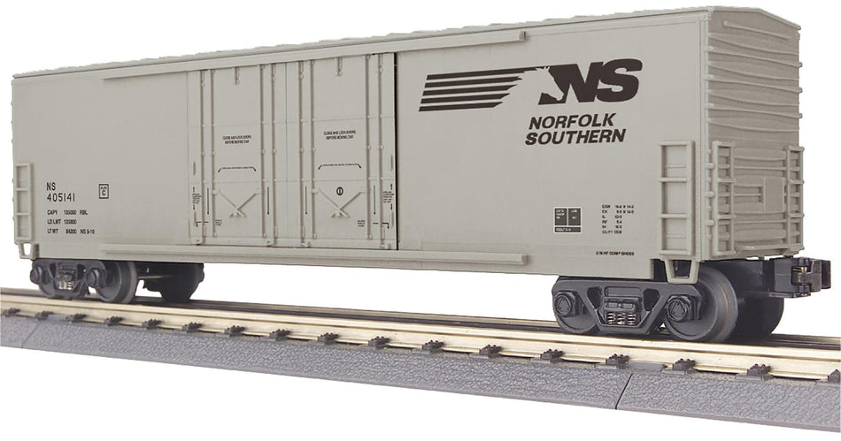 NORFOLK SOUTHERN O GAUGE RAILKING 50' DOUBLE DOOR PLUGGED BOXCAR