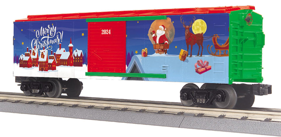CHRISTMAS O GAUGE RAILKING BOX CAR