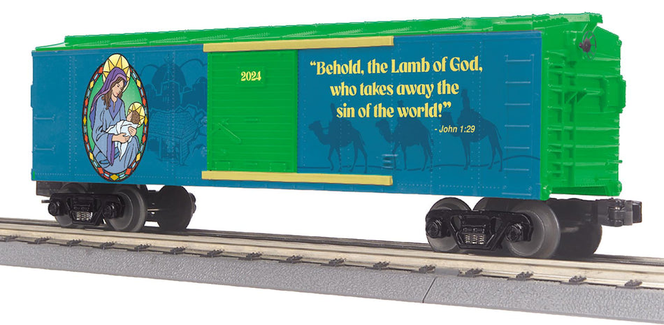 CHRISTMAS O GAUGE RAILKING BOX CAR