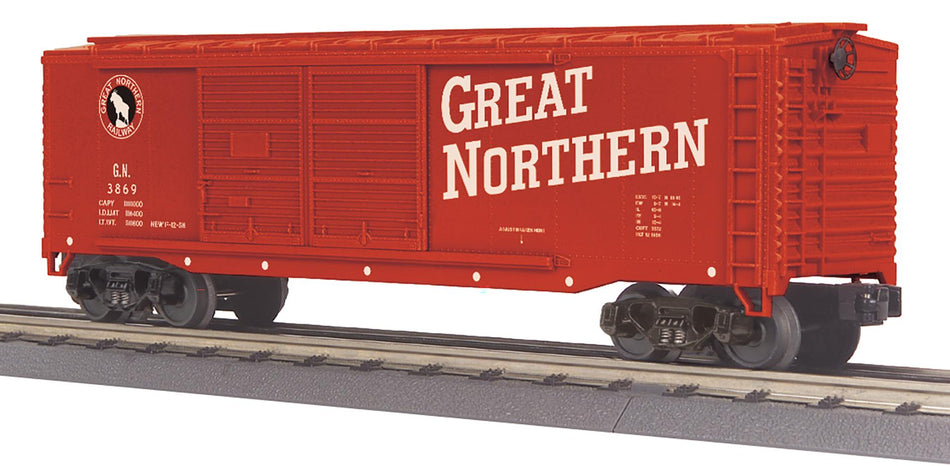 GREAT NORTHERN O GAUGE RAILKING 40' DOUBLE DOOR BOX CAR