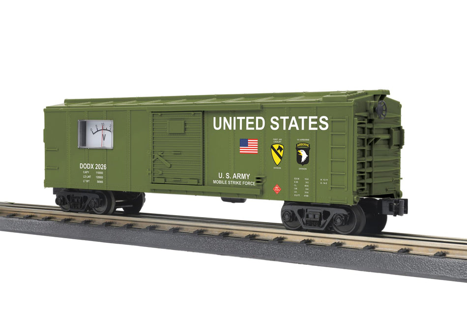 U.S. ARMY BOX CAR W/POWER METER