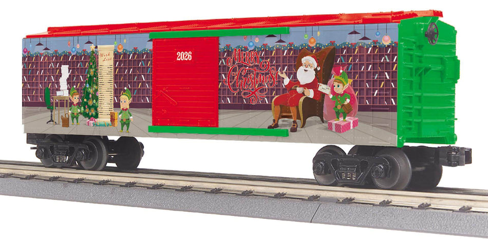 CHRISTMAS BOX CAR  SANTAS MAIL ROOM