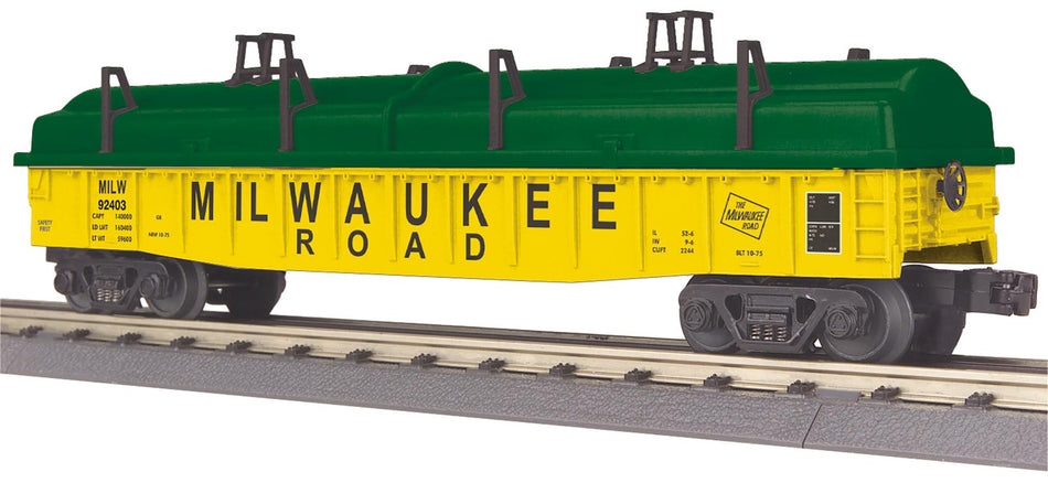 MILWAUKEE ROAD O GAUGE RAILKING GONDOLA CAR WITH COVER