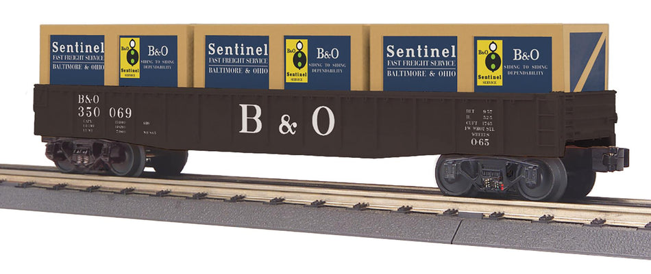 BALTIMORE AND OHIO GONDOLA WITH CRATES