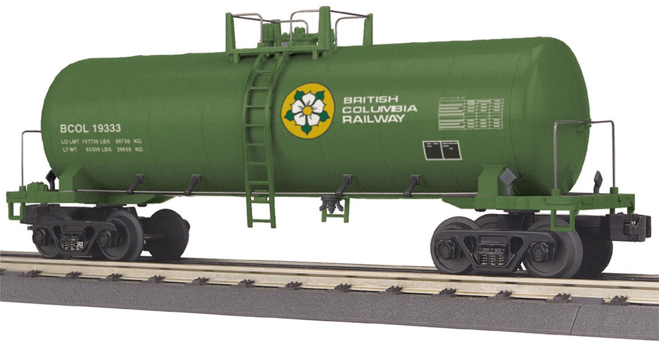 BRITISH COLUMBIA O GAUGE RAILKING MODERN TANK TRAINCAR
