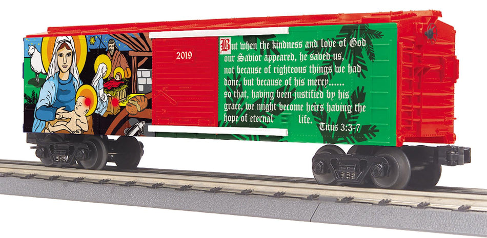 CHRISTMAS O GAUGE RAILKING BOX CAR