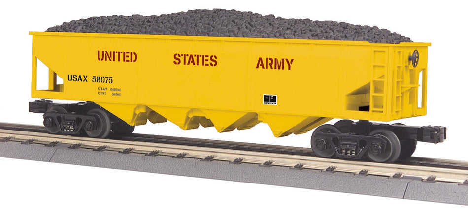 US ARMY 4-BAY HOPPER WITH COAL LOAD