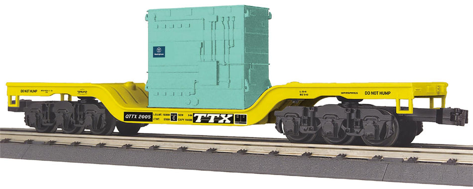 TTX DEPRESSED.CENTER FLATCAR W/TRANSFORMER LOAD