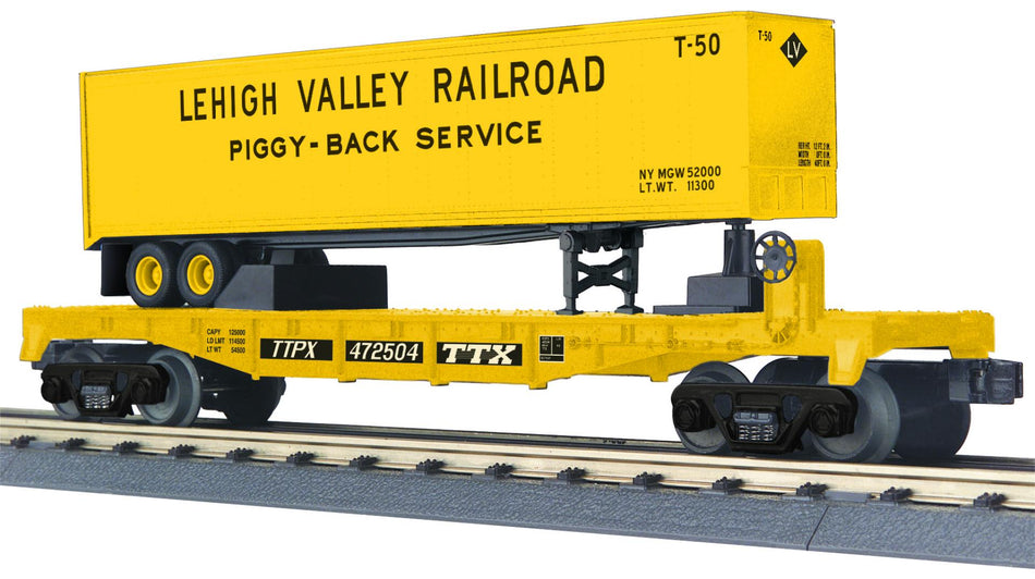 TTX FLAT CAR W/40' TRAILER