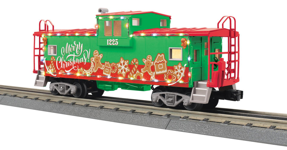 RUGGED RAILS CHRISTMAS EXTENDED VISION CABOOSE WITH LED LIGHTS