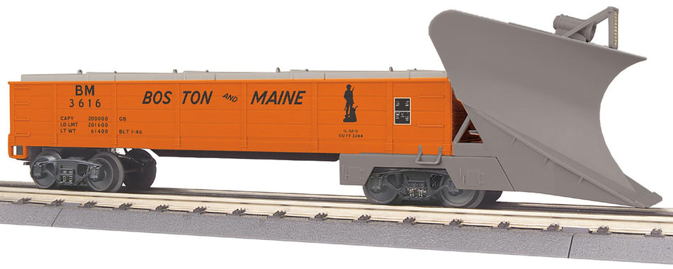 BOSTON AND MAINE O GAUGE RAILKING HEAVY DUTY SNOWPLOW