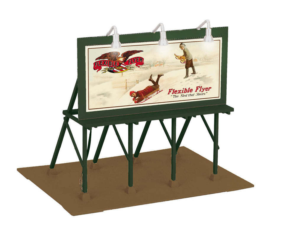 FLEXIBLE FLYER O SCALE RAILKING LIGHTED BILLBOARD