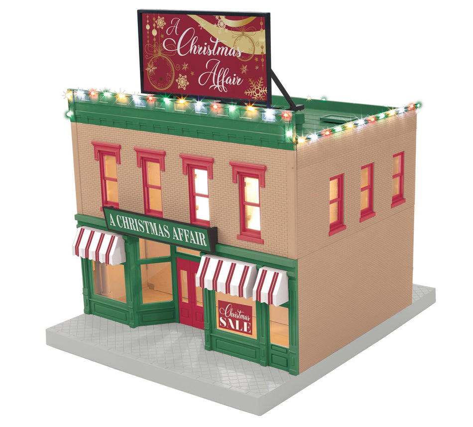 CHRISTMAS 2-STORY CITY BUILDING 1 WITH LEDS