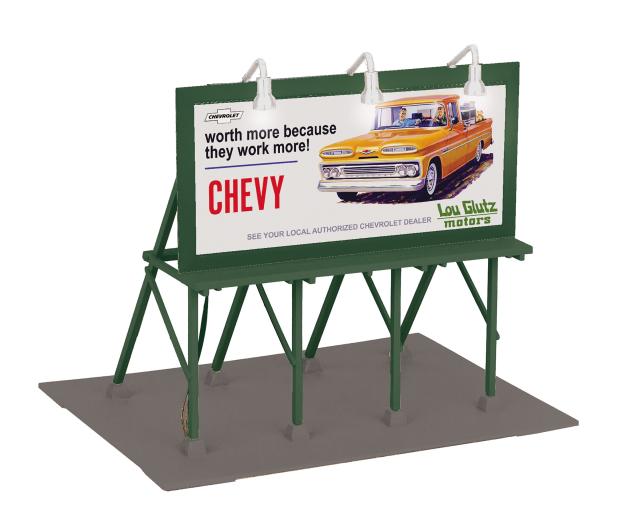 LOU GLUTZ MOTORS LIGHTED BILLBOARD