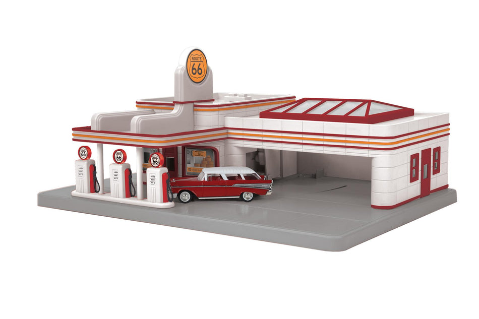 ROUTE 66 O GAUGE RAILKING OPERATING GAS STATION