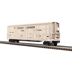 ATLAS O PREMIER 2 RAIL - 55' ALL-DOOR BOXCAR LOGAN LUMBER #50068