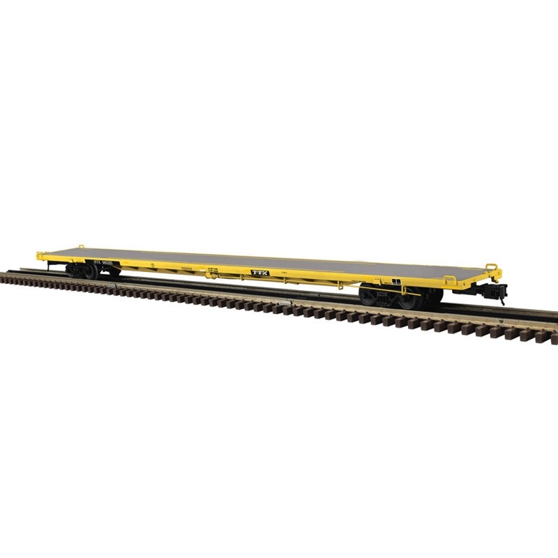 O INTERMODEL 89'4" FLAT CAR TTX (ITTX) 980285, 981584, 982395, 982527 (YELLOW) - 3RL