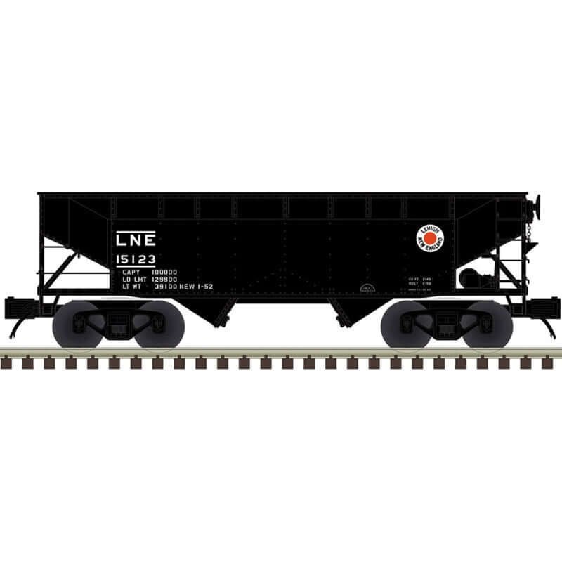 ATLAS PREMIER 2-BAY OFFSET HOPPER LEHIGH NEW ENGLAND CAR NUMBERS: 15123, 15187, 15206, 15363 (2 RAIL)