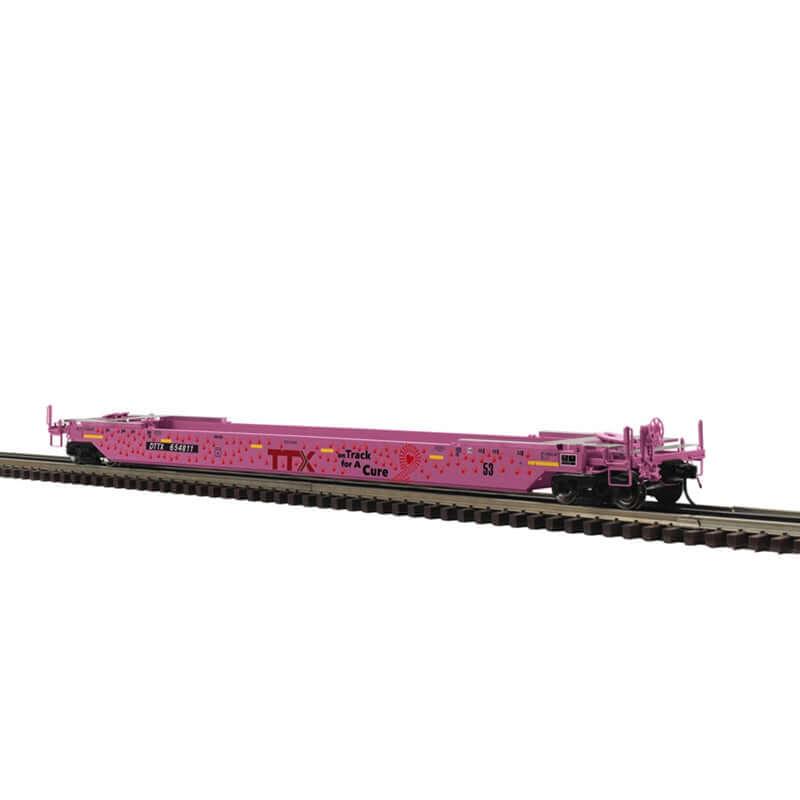 ATLAS MASTER 53' REBUILT WELL CARS TTX (ON TRACK FOR A CURE)Ê CAR NUMBERS: 654811 (2 RAIL) NEW LIMITED EDITION COLLECTORS SERIES PAINT SCHEME