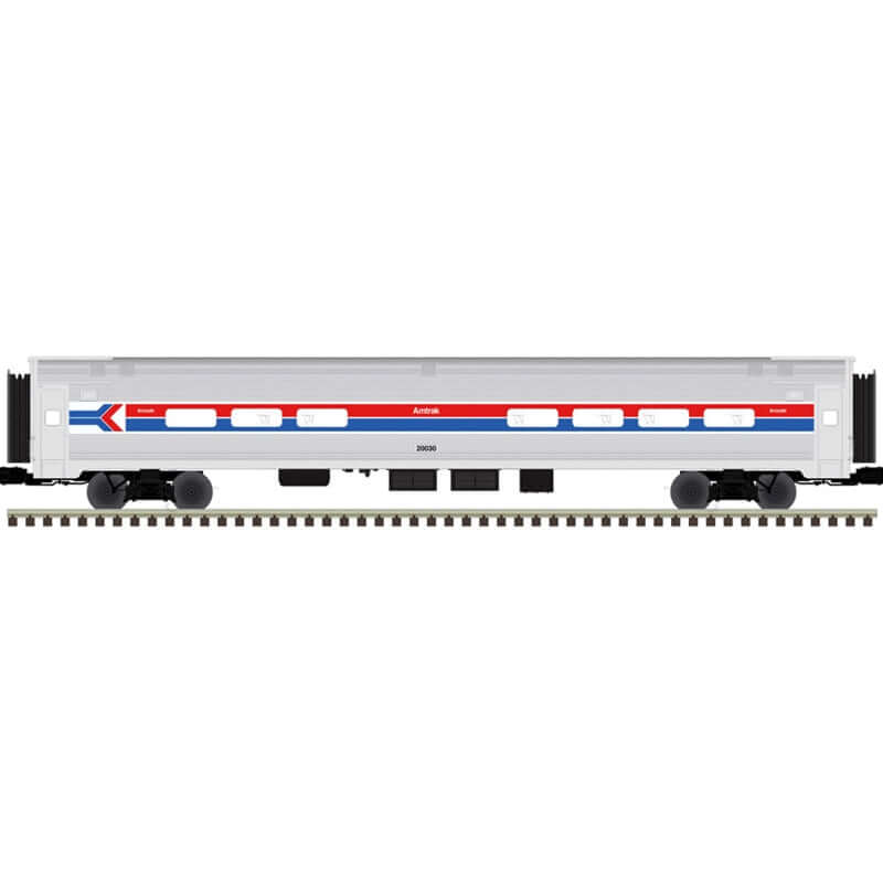 ATLAS PREMIER AMFLEET PASSENGER CAR 4 PACK AMTRAK PHASE I INCLUDES: CAR NUMBERS: COACH 21012, 21026, 21034; CAFE 20030 (3 RAIL)