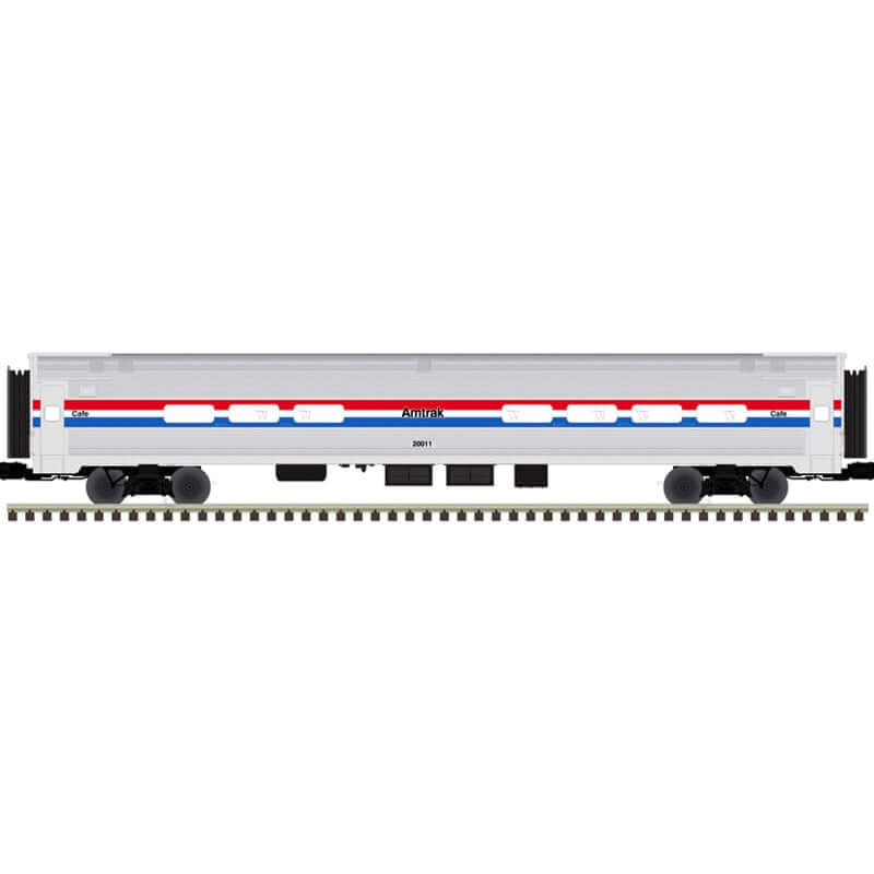 ATLAS PREMIER AMFLEET PASSENGER CAR 4 PACK AMTRAK PHASE III INCLUDES: CAR NUMBERS: COACH 21015, 21210, 21213; CAFE 20011 (2 RAIL)