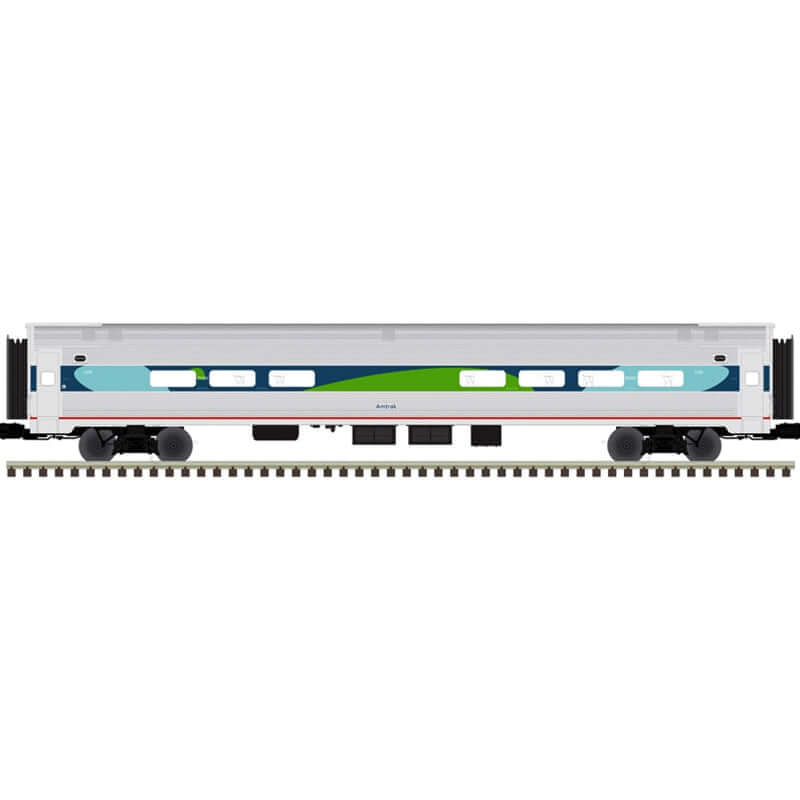 ATLAS PREMIER AMFLEET PASSENGER CAR 4 PACK AMTRAK PHASE V INCLUDES: CAR NUMBERS: COACH 82007, 82025, 81001; CAFE 85502 (2 RAIL)