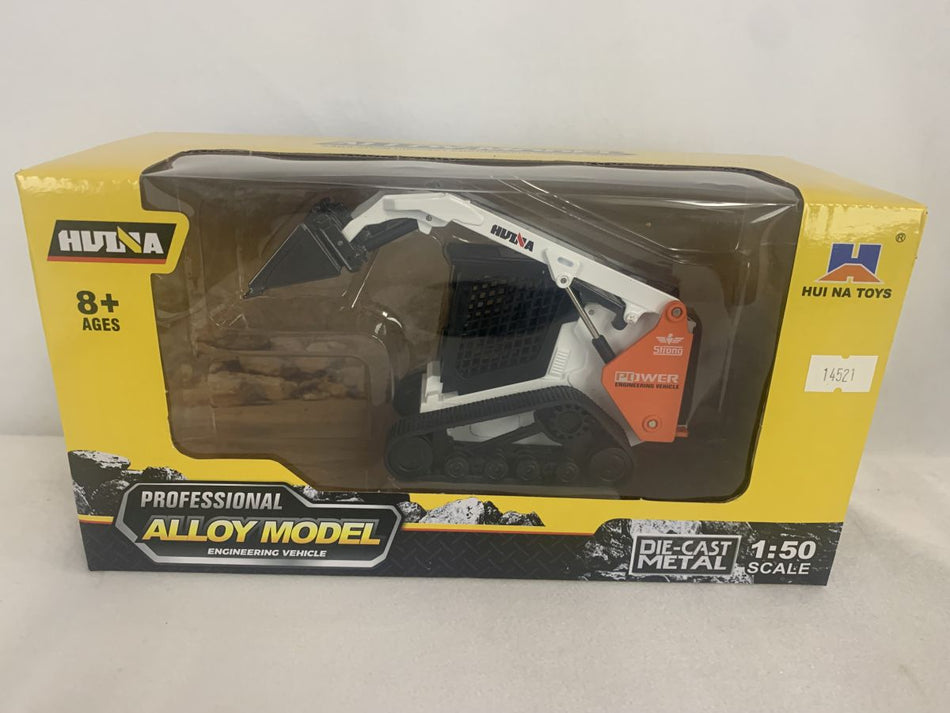 DIE CAST CRAWLER FORKLIFT-WHITE 1/50