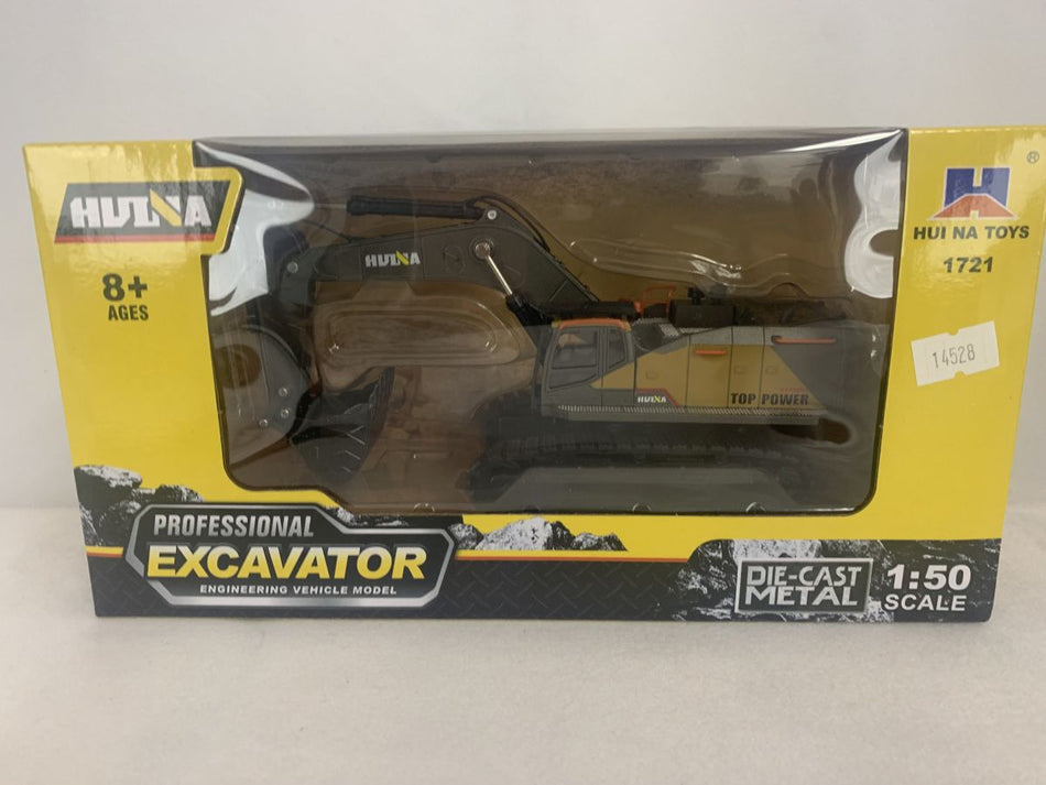 DIE CAST ALLOY EXCAVATOR YELLOW 1/50