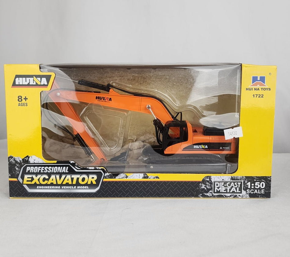 DIE CAST ALLOY DIGGER EXCAVATOR-ORANGE 1/50