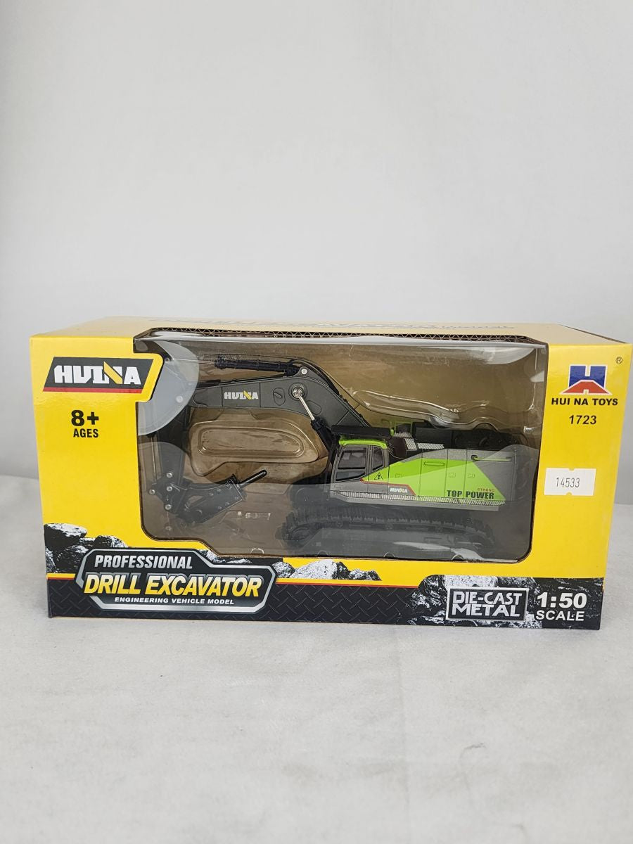 DIE CAST ALLOY DRILL EXCAVATOR-GR 1/50