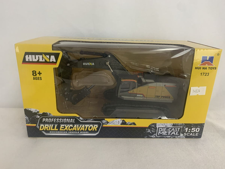 DIE CAST ALLOY DRILL EXCAVATOR-YW 1/50