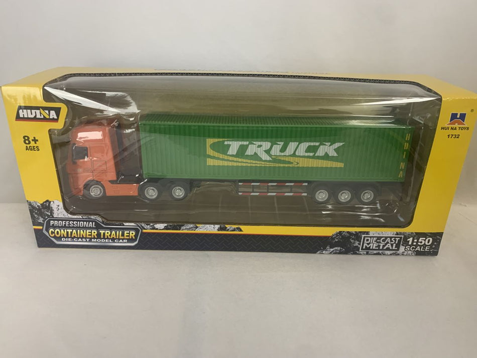 DIE CAST ALLOY CONTAINER TRUCK Ð GREEN 1/50