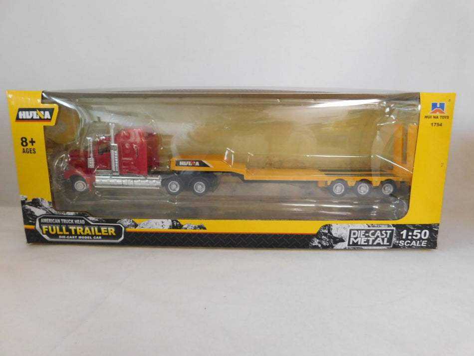 DIECAST TRUCK RED CAB/YELLOW TRAILER