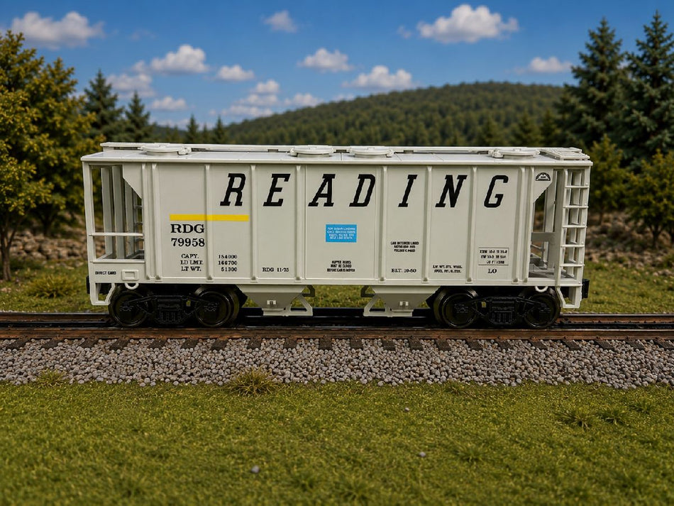 RMT 2 BAY COVERED HOPPER RDG-GRAY - BUY 6 AND SAVE!