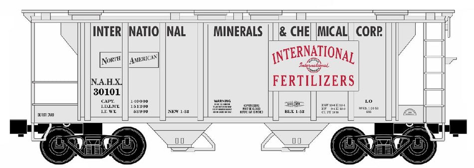 RMT INTERNATIONAL MINERALS 34 FOOT 2-BAY COVERED HOPPER