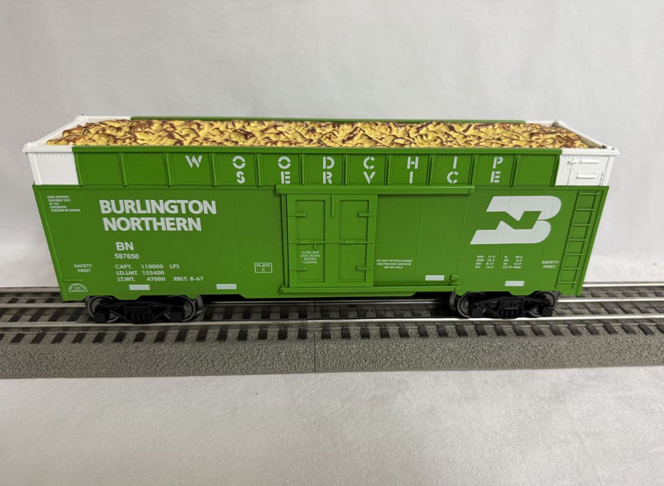 O WOODCHIP CAR BURLINGTON NORTHERN - 6 PACK