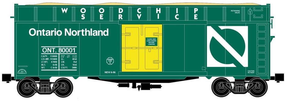 O WOODCHIP CAR ONTARIO NORTHLAND - 6 PACK
