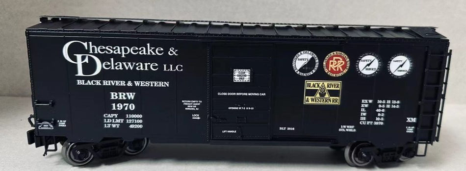 O BOXCAR CHESAPEAKE & DELAWARE Ð BLACK RIVER & WESTERN