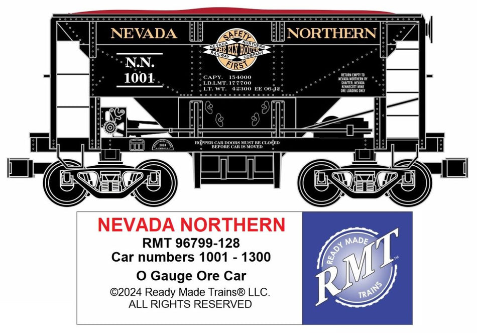 O ORE CAR NEVADA NORTHERN - 6 PACK