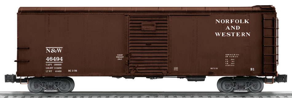LIONEL NORFOLK AND WESTERN ROUND ROOF BOXCAR