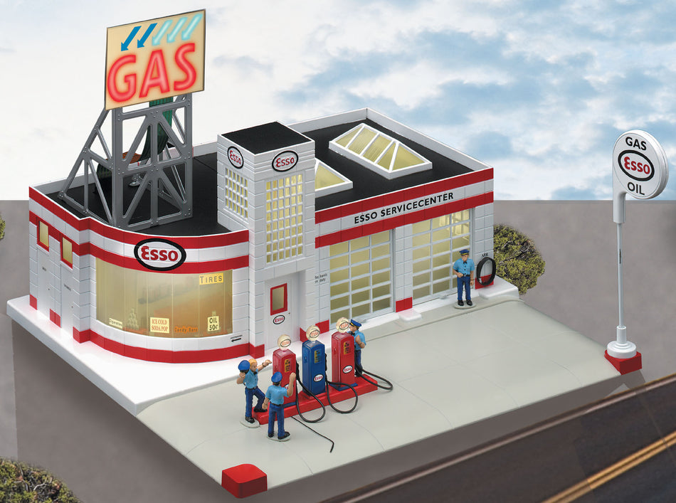 LIONEL LIONELVILLE ESSO GAS STATION (NEW IN BOX)