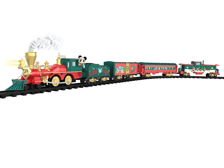 DISNEY CHRISTMAS BATTERY OPERATED O-GAUGE TRAIN SET