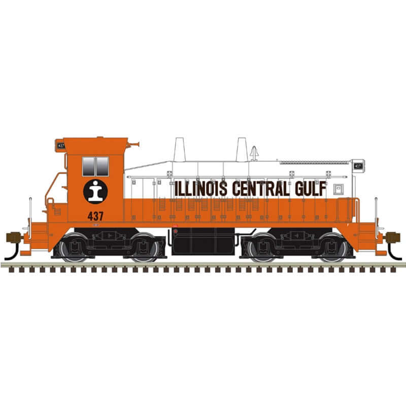 ATLAS MASTER SW9 ILLINOIS CENTRAL GULF ROAD NUMBER 437 (2 RAIL)
