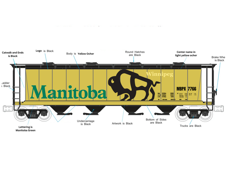 MTH MANITOBA 100 TON HOPPER (TWO PACK - BOTH NUMBERS)