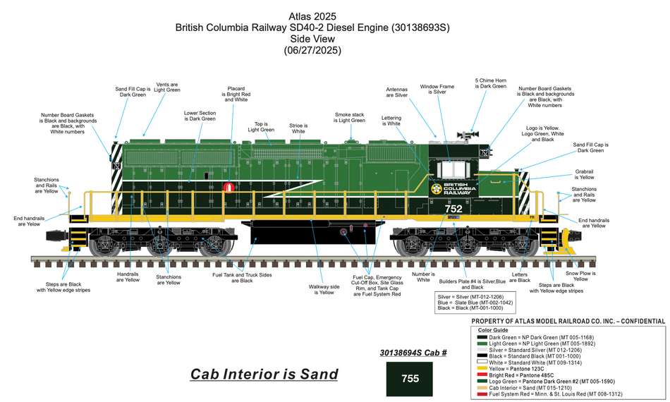 BC RAIL SD40-2 (#752)