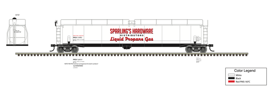 SPARLINGS HARDWARE (PROPANE) 33,000 TANK CAR #11951