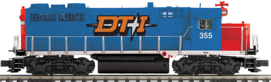 DETROIT TOLEDO & IRONTON #355 GP-35 LOW HOOD DIESEL ENGINE W/PROTO-SOUND 3.0 (HI-RAIL WHEELS)