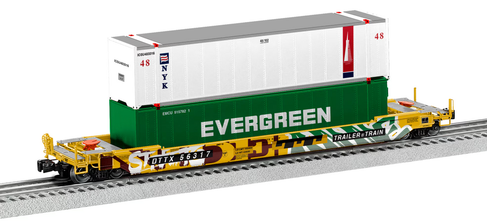 TRAILER TRAIN HUSKY STACK #56317 (WITH GRAFFITI)
