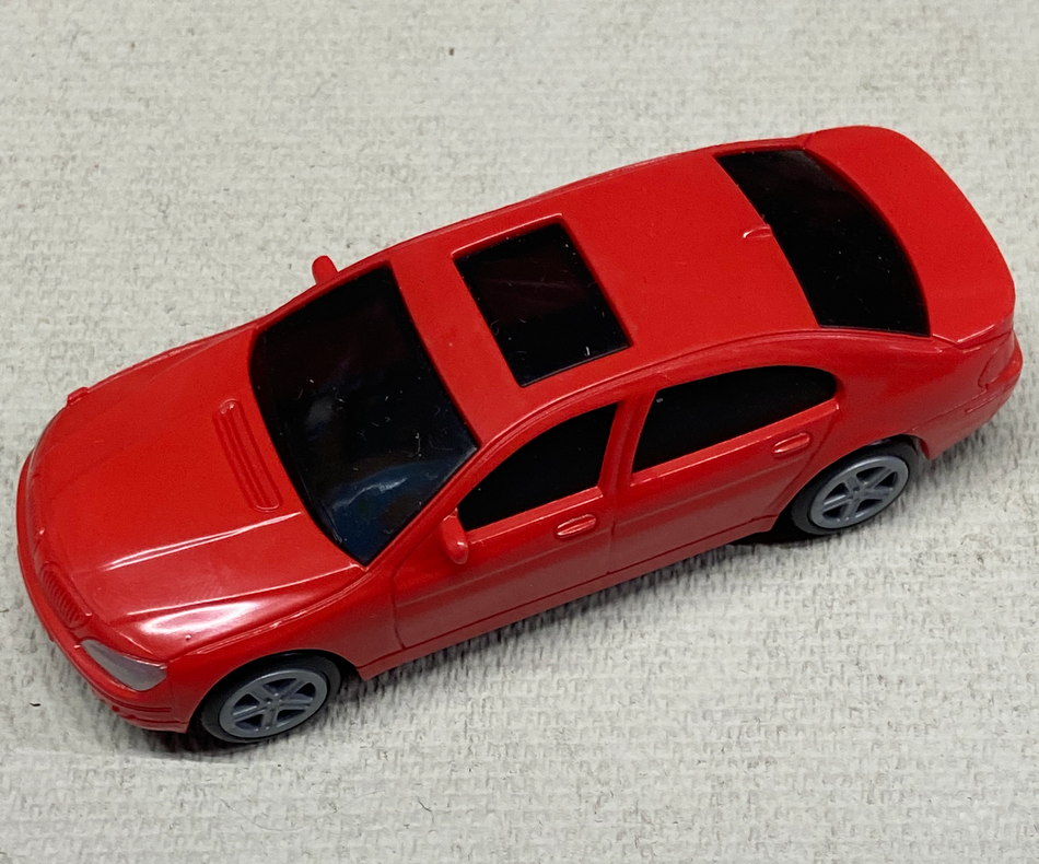 1:48 10-PACK SCALE RED PLASTIC CAR
