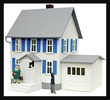 MODEL POWER 6351 SINATRA'S HOUSE LIGHTED BUILT-UP BUILDING